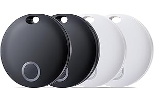 Reyke Smart Tag, Traqueur de Bagages, Fonctionne avec Apple Find My (iOS Uniquement), Localisateur d'Articles pour Clés, Sac à Dos, Portefeuille, Animaux Domestiques, Étanchéité，4 Pièces