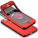 Produktbild Für iPhone SE Hülle + Panzerglas, HICASER 360 Grad Komplettschutz Vorder und Rückseiten Schutz Schale Ganzkörper-Koffer Soft TPU Schutzhülle für iPhone 5 / 5s Rot