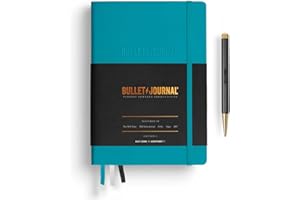 ‎LEUCHTTURM1917 LEUCHTTURM1917 373702 Bullet Journal - Edition 2, Notizbuch Medium (A5), Hardcover, 206 nummerierte Seiten, 120 g/m² Papier, dotted, Turquoise25