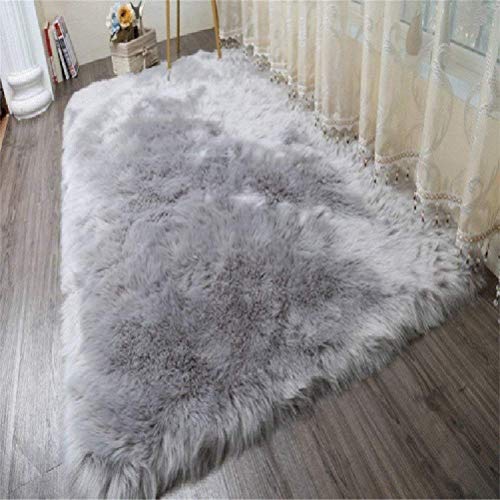 DAOXU Piel de Imitación,Cozy sensación como Real, Alfombra de Piel sintética Lavable para sofá o Dormitorio (Gris, 80x180cm)