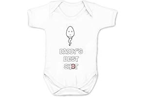 Reality Glitch Daddy's Best Shot Funny Newborn Baby Grow Gift