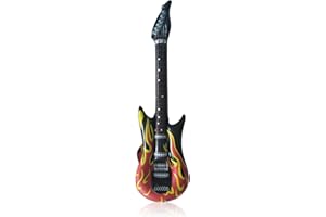 QERICH Inflatable Guitar Kids,Blow UP Guitars for Adults,Inflatables Instruments Musical Balloons Accessories,Rockstar Party Photo Booth Props,Fancy Dress Costume Toys Festival for Rock Parties Disco Favours