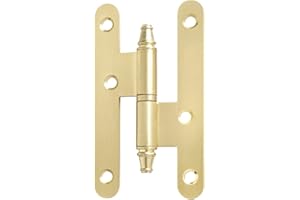 Wolfpack 406 – Türangel, rund, für links (Messingüberzug, 10 cm)