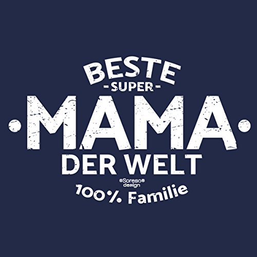 Muttertag, Muttertagsgeschenk Beste Mama der Welt Dekokissen, Kopfkissen Geschenkidee für die liebste Mutter Größe 40X40 cm Farbe:navy-blau - 2