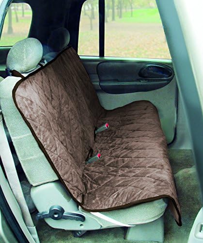Yes Pets Quilt Suede, Waterproof, Tear Proof Bench Style Car Seat Cover, 56-Inch by 47-Inch, Tan