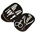 Liying®New Luxurious & Portable 13 pc Personal Manicure & Pedicure Set, Travel & Grooming Kit Tool Set with 5 pc Cosmetic brush set and Mirror (Coffee)