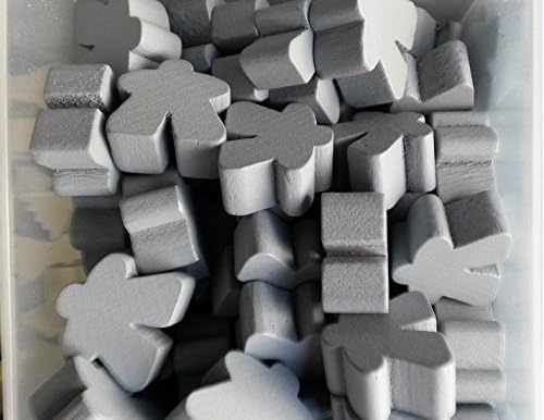 10 x Standard Meeples (16mm) (Grey)