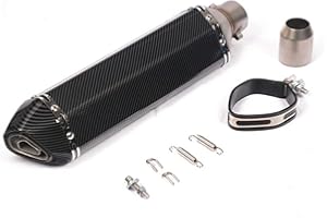 RUTXE Tubo di scarico universale per moto da 51mm Silenziatore DB Killer Silenziatore in acciaio inox Motocross ATV Pit Bike Accessori per moto per GSX150R K6 K7 K8 (Black A)