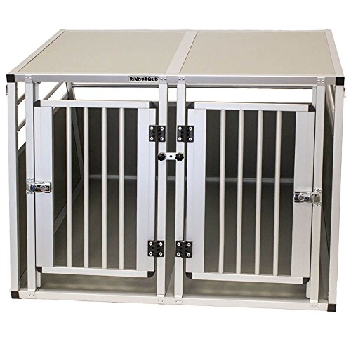 Preisvergleich Produktbild Rinderohr Hundebox - Alubox - Transportbox XXL mit Doppeltür