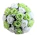 Produktbild Künstliche Blume Migaretin Deko Kunstblumen Künstliche Rose Silk Blumen 18 Blüte Blatt Garten Hochzeitsblumenstrauß für Haus Garten Party Blumenschmuck Bridal Bouquet Party Home Decor Blume (H)