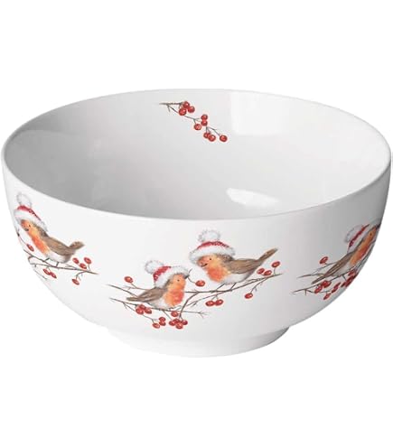Ambiente Tazza Natale Fine Bone China 0,4 L | Pettirosso E Rametti Invernali | Regalo Con Confezione In Cartone