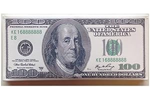 Rubber Johnnies TM Fake Bank Note Wallet, DOLLAR 100, Hand Stitched, Adult, Note Pockets, Funny Gifts