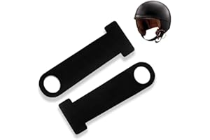 XOUDKE Chiusura a Fibbia a Sgancio Rapido per Casco Moto, 2 PCS Fibbie Lucchetto Casco Dispositivo Intelligente Antifurto Moto - Nero