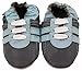 MiniFeet Soft Leather Baby Shoes, Grey Trainer 18-24 Months