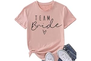 JPHCHSC Bride Tees Bridesmaid Party Tshirts Bride T-Shirts Bachelorette Party T Shirts Team Bride Hen Do Tops Tees 039