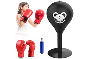 LYPPUL Büro Punchingball, Desktop Boxsack Mit Saugnäpfen, Funpunch Rage Bag, Antistress Mini Boxsack für Kinder, Boxsack mit Ständer, Sandsack Boxsäcke Für Erwachsene, Kinder, Zuhause, Büro, Schule