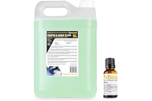beamz 5L Eco-Friendly Smoke Machine Fluid with Mint Fragrance, DJ Fog Solution Liquid for Disco Events, Stage Effects, Parties (5 Litres + 30ml Scent)
