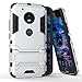 Produktbild SsHhUu Moto G5 Hülle, Stoßsichere Dual Layer Hybrid Tasche Schutzhülle mit Ständer für Moto G5 2017 (5.0") Silver