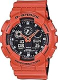 Casio Men's G-Shock GA100L-4A Orange Silicone Quartz Sport Watch