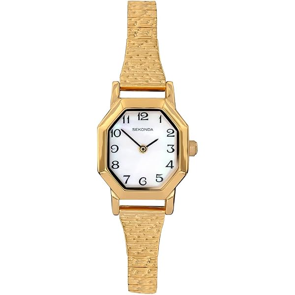Montre Femme Sekonda Rectangle En Acier Inoxydable Or - Neuve Avec étiquettes, Mouvement Quartz