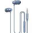 Honeywell Moxie V50 Wired Earphones with Built in Mic, 10mm*2 Drivers, Passive Noise Cancellation, Deep Bass & Clear Sound, Ultra HD Mic Quality, 3.5mm AUX, Voice Assistant Enabled, 1.2 Mtr