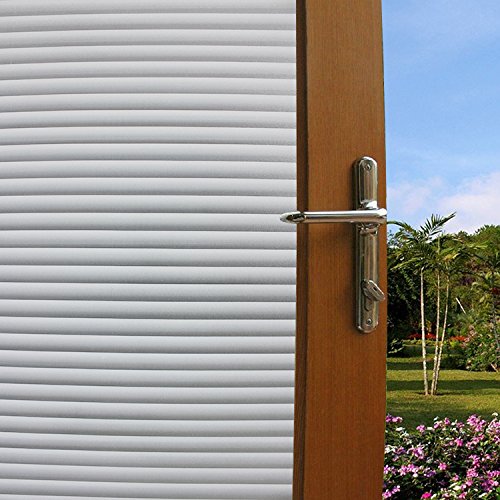 Aingoo Jalousien Plissee Fensterschutzfolie statische haftende Milchglasfolie 90x200cm 025 - 4
