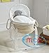MCC Full Set Natural Palm Moses Basket With Cream Waffle Dressing 100% Cotton & Rocking Stand