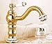 Produktbild bathroom taps SCLOTHS SCLOTHS Badezimmer Waschtischarmaturen Modern,Einfach,Retro,Kupfer,Heißen und Kalten Wasserhahn,Rotation,verchromt Gold,D-765