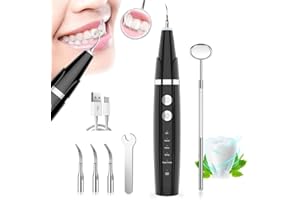 LOVE BEGANS Zahnsteinentferner Ultraschall, Zahnreinigung Set mit 5 Modi und 3 Reinigungsköpfe, Ultraschallreinigungsgerät Zähne für Pflege von Zahn Zu Hause Zahnreinigungsset Professionell für Menschen und Hunde