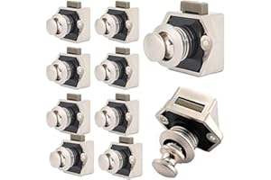 Lot de 10 boutons poussoirs WMLBK pour portes de camping-car, caravane, van, yacht drawer cabinet (nickel perlé)
