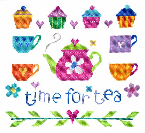 The Stitching Shed Time for Tea Cross Stitch Kit
