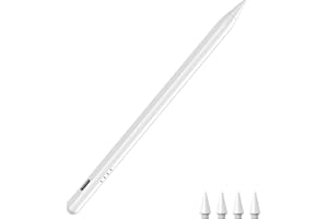 CMARS New Stift, Stift für iPad Apple(2018-2025), Schnellladung, Palm Rejection und Neigungssensitivität, Kompatibel mit iPad 6/7/8/9/10/A16,Mini 5/6,Air 3/4/5/M2/M3,Pro 1/2/3/4/5/6/M4（weiß）