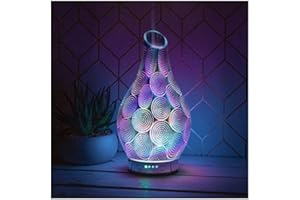 Lesser & Pavey Desire 3D Aroma Humidifier Diffuser - Essential Oil Ultrasonic Aromatherapy Air Humidifier – 4 Mist Modes, Quiet, Colourful Light + Auto Shut-Off