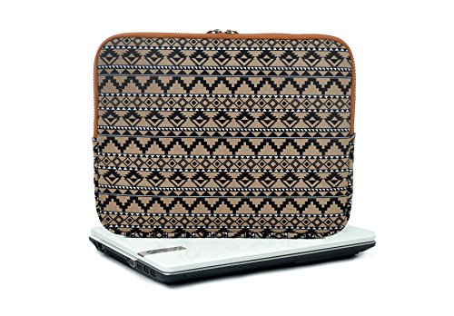 art&cherry © 13-13,3″ Universal Notebook & Laptop Schutzhülle / Hülle / Tasche aus feinstem Canvas-Gewebe 13Zoll z.B. Apple MacBook / HP ProBook / Lenovo Ideapad Yoga 2 / Acer Aspire & ChromeBook / Asus Transformer / DELL XPS ZACKENMUSTER - 2