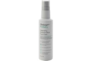 CLINISEPT PLUS Clinisept Podiatry Spray 100ml - Hypochlorous Acid Spray - Alcohol-Free, pH-Neutral Skin Cleanser for Visibly Clean Feet - Foot Care for Pre, During and Post Procedure Hygiene