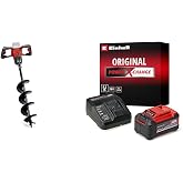 Einhell GP-EA 18/150 Li BL - Solo, Ak&uuml;l&uuml; Toprak Burgu Makinesi + Einhell 18V 5,2 Ah PXC Starter-Kit (Başlangı&ccedil; Seti), Ak&uuml; ve 