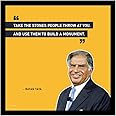 ADROS Engineered Wood Square Motivational Quotes/Great Saying by Indian Legends Photo Frame With Poster For Office Wall, Study Room, Workplace, Restaurant (Ratan Tata-1)22.9L x 22.9W Centimeter