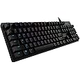 Logitech G512 Mechanical Gaming Keyboard,RGB Lightsync Backlit Keys,GX Brown Tactile Key Switches,Brushed Aluminum Case,Custo