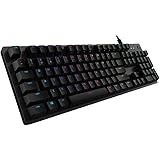 Logitech G512 Mechanical Gaming Keyboard,RGB Lightsync Backlit Keys,GX Brown Tactile Key Switches,Brushed Aluminum Case,Custo