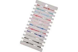 MAXTONSER Max-Tonsen 12 pièces/lot Bracelet croisé Cordon Bracelet Bracelets réglables avec Un Pendentif pour Femmes Filles Adolescents Enfant Bijoux chrétiens