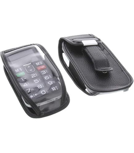 Caseroxx Borsa In Pelle Con Clip Per Nokia 206: Custodia Vera Pelle Con Finestra Trasparente - Pratica E Sicura