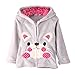 WangsCanis Baby Fleece Zip Hoodie Hat with Ear Sweatshirt Cat Face Embroidery 3-4 Year