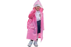 Azonelife Kinder Regenponcho, Regenmäntel mit Kapuze für Mädchen Jungen, Kleinkind Regenjacke Regenanzug, Kids Regencape Regenschutz für Fahrrad Wandern Camping Reisen