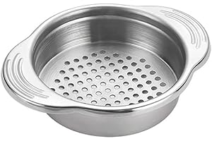 FSSTUD Stainless Steel Food Can Strainer Sieve Metal Tuna Press Filter Canning Lid Colander Oil Drainer Kitchen Tools for Beans Vegetables