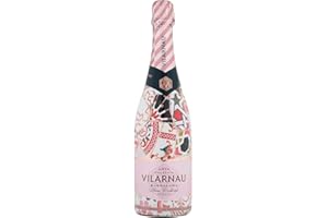 Vilarnau Brut Rose Reserva Organic Cava - Vegan Spanish Sparkling Wine, 75cl Bottle