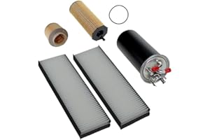 ‎ATEC GERMANY BESTPRICE Inspektionspaket Filterset mit 1x Luftfilter, 2x Innenraumfilter (Pollenfilter) mit Aktivkohle, 1x Kraftstofffilter, 1x Ölfilter, Kompatibel mit AUDI A6 C6 (4FH)(4F2) (4F5)