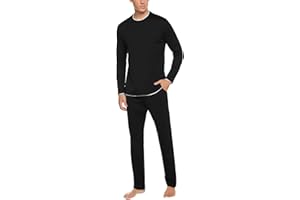 Aseniza Pyjama Homme Hiver Ensembles de Pyjama Coton Manches Longues Vêtements De Nuit Vêtements de Détente Doux Loungewear