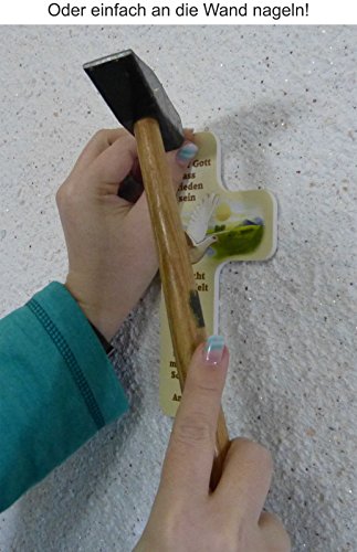 Taufgeschenke – Kreuze: Taufkreuz für Kinder und Erwachsene zum Aufhängen. Motiv Taube und Spruch / Text „Lieber Gott lass Frieden sein und Licht in der Welt und wo ich gehe bleib bei mir und segne meinen Schlaf. Amen“ aus unserer Reihe Kinderkreuze und Geschenke zur Geburt, Taufe, Konfirmation, Kommunion, Firmung, Jugendweihe. - 6