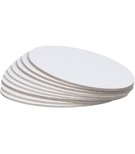 Set 4 Cartoncini Da Pittura Ovali 24x30cm - Tela 320g/m² Per Acrilico E Olio - Foto 2