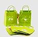 Produktbild Strohseide Geschenktaschen Set mini von Pulsar, 6-teilig, limone mit Blüten